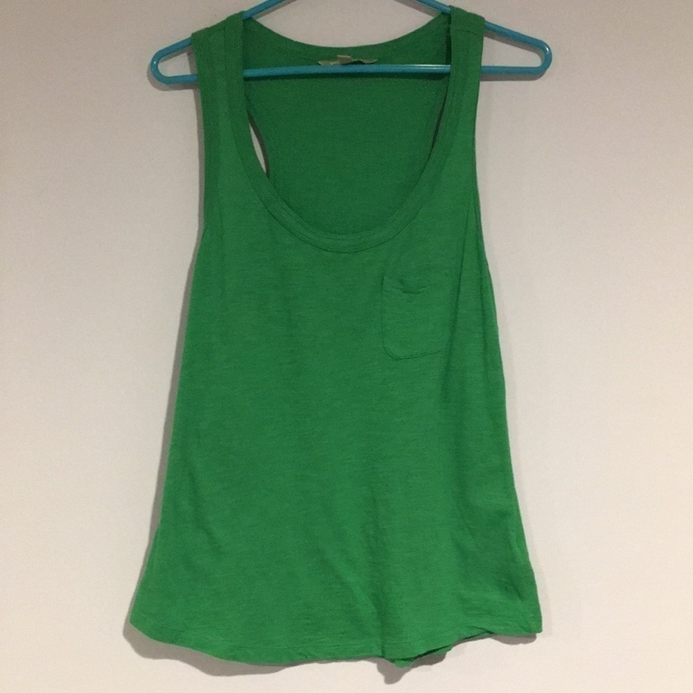 Banana Republic Green Racer Tank SZ S☘️